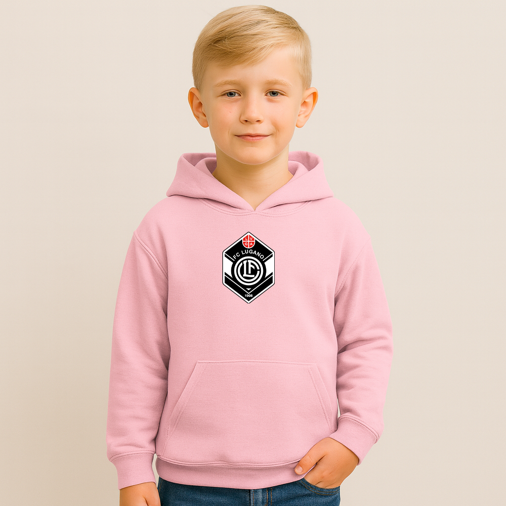 Youth FC Lugano Soccer Logo Pullover Hoodie