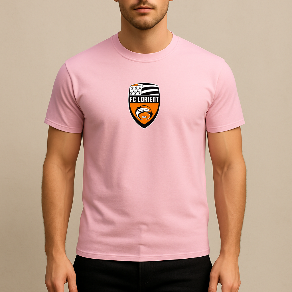 Men's FC Lorient Soccer Logo Cotton T-Shirt
