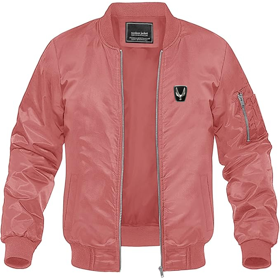Men's Equus Logo Lightweight Bomber Jacket Windbreaker Softshell Varsity Jacket Coat