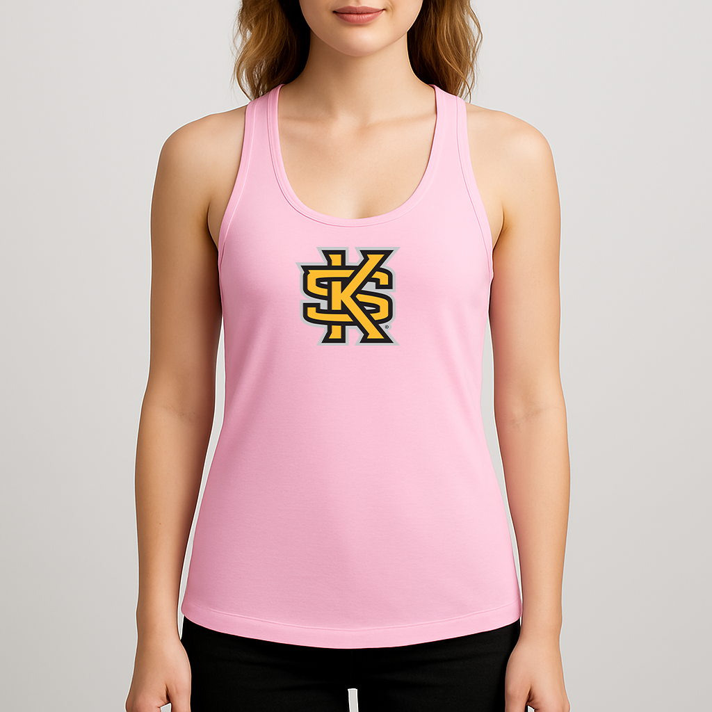 Women's Kennesaw State Owls Logo Next Level Ideal Racerback Tank