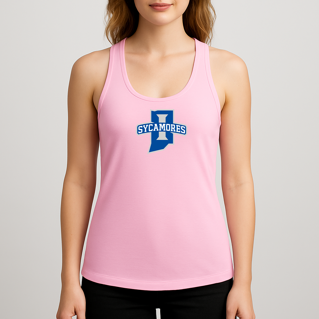 Women's Indiana State Sycamores Logo Next Level Ideal Racerback Tank