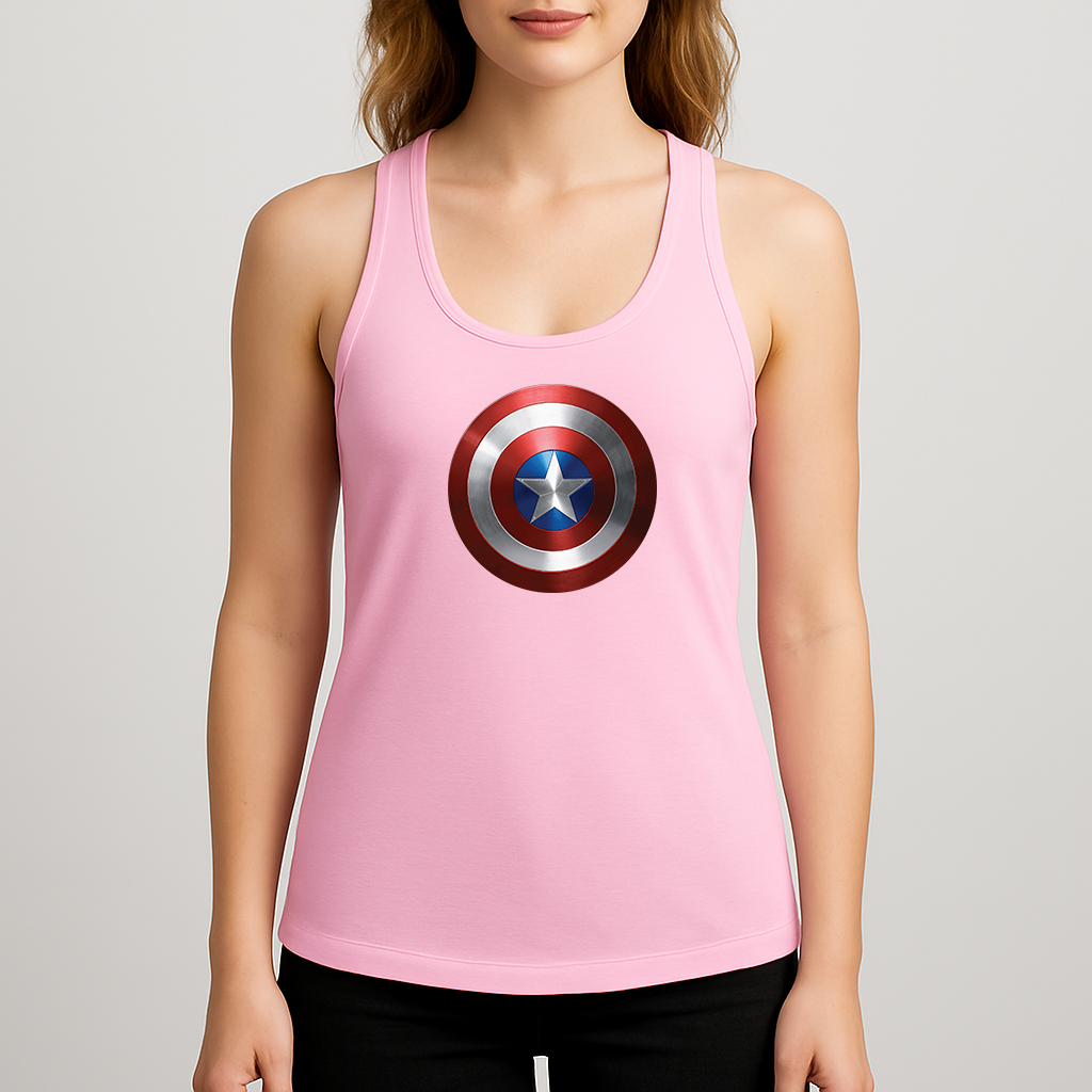 Women's Captain America Racerback Tank Top