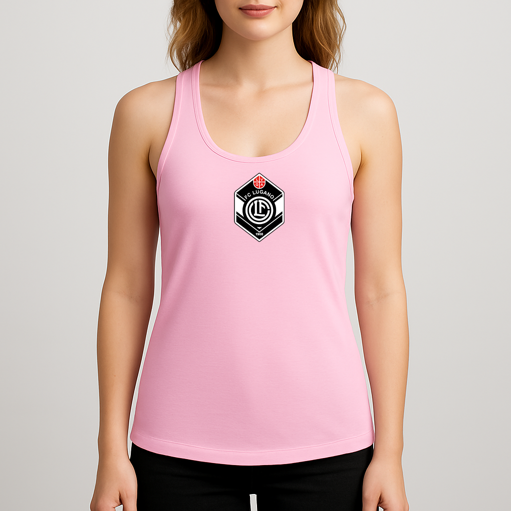 Women's FC Lugano Soccer Logo Next Level Ideal Racerback Tank