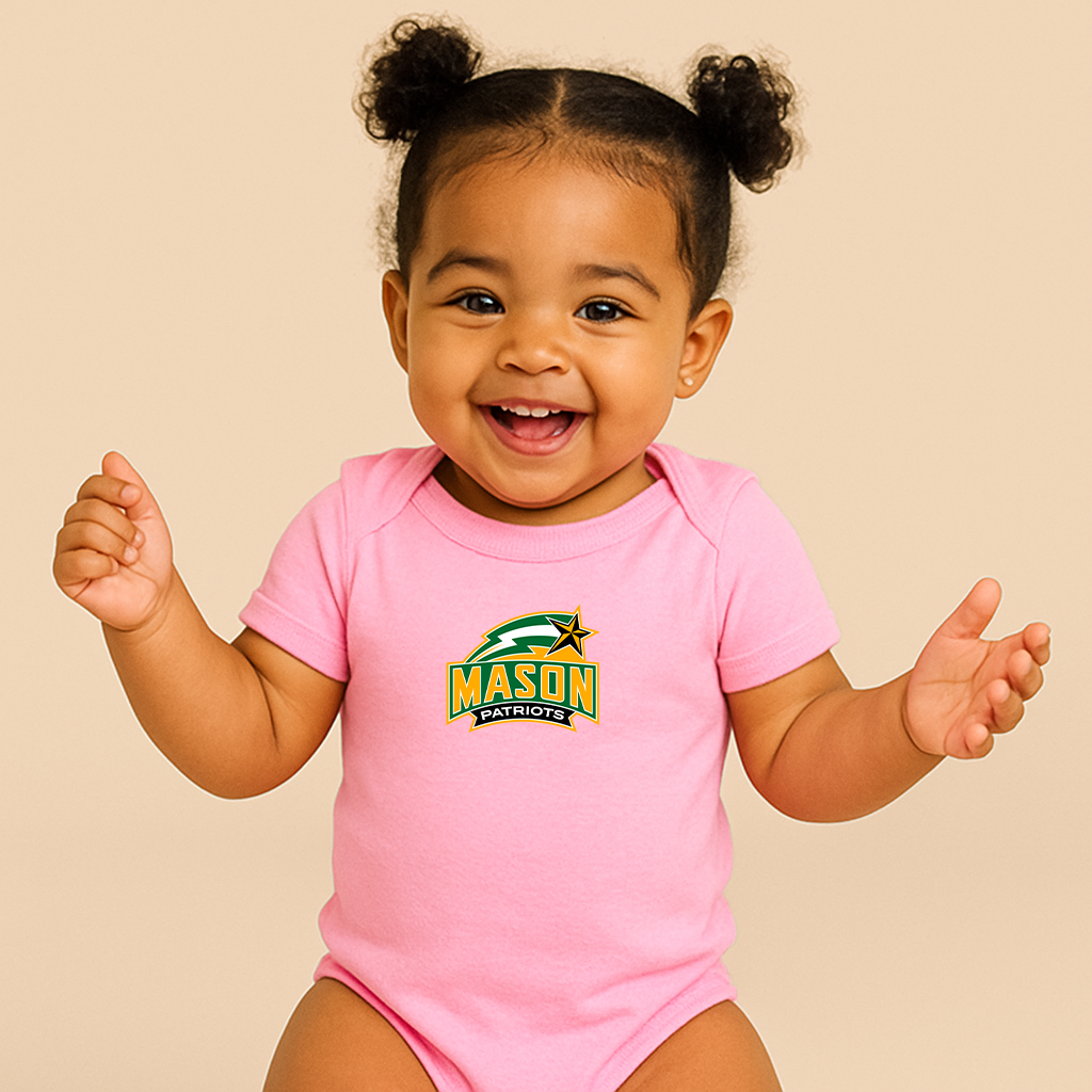 George Mason Patriots Logo Baby Romper Onesie