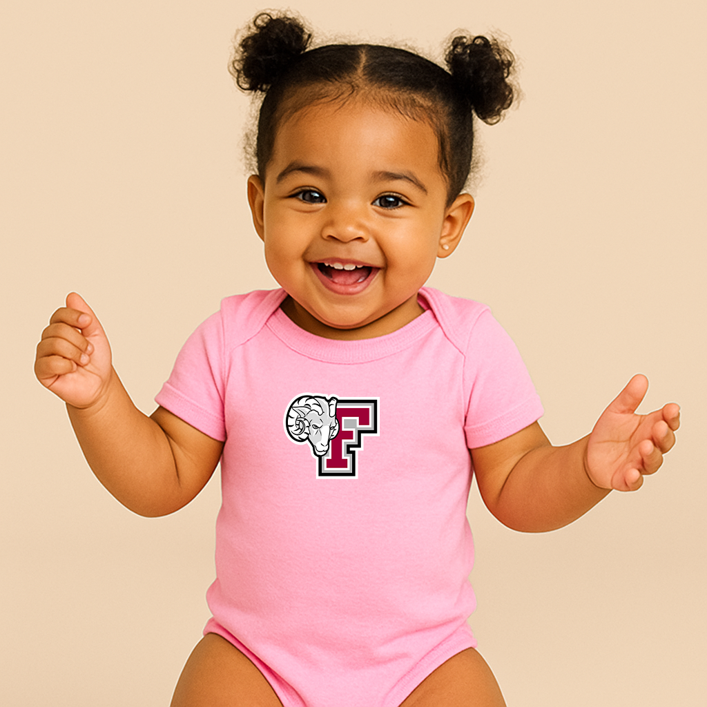 Fordham Rams Logo Baby Romper Onesie