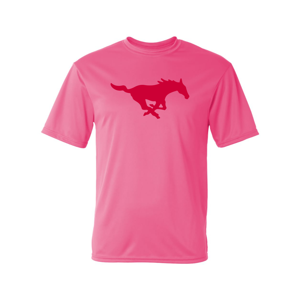 Men's SMU Mustangs Logo Polyester T-Shirt