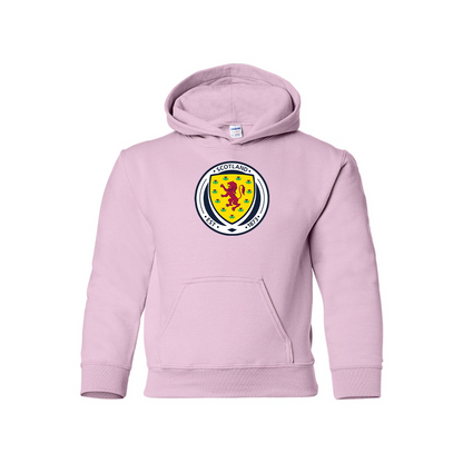 Youth Kids Scotland National Soccer Team Pullover Hoodie