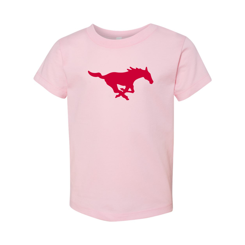 SMU Mustangs Logo BELLA  CANVAS Toddler Jersey Tee