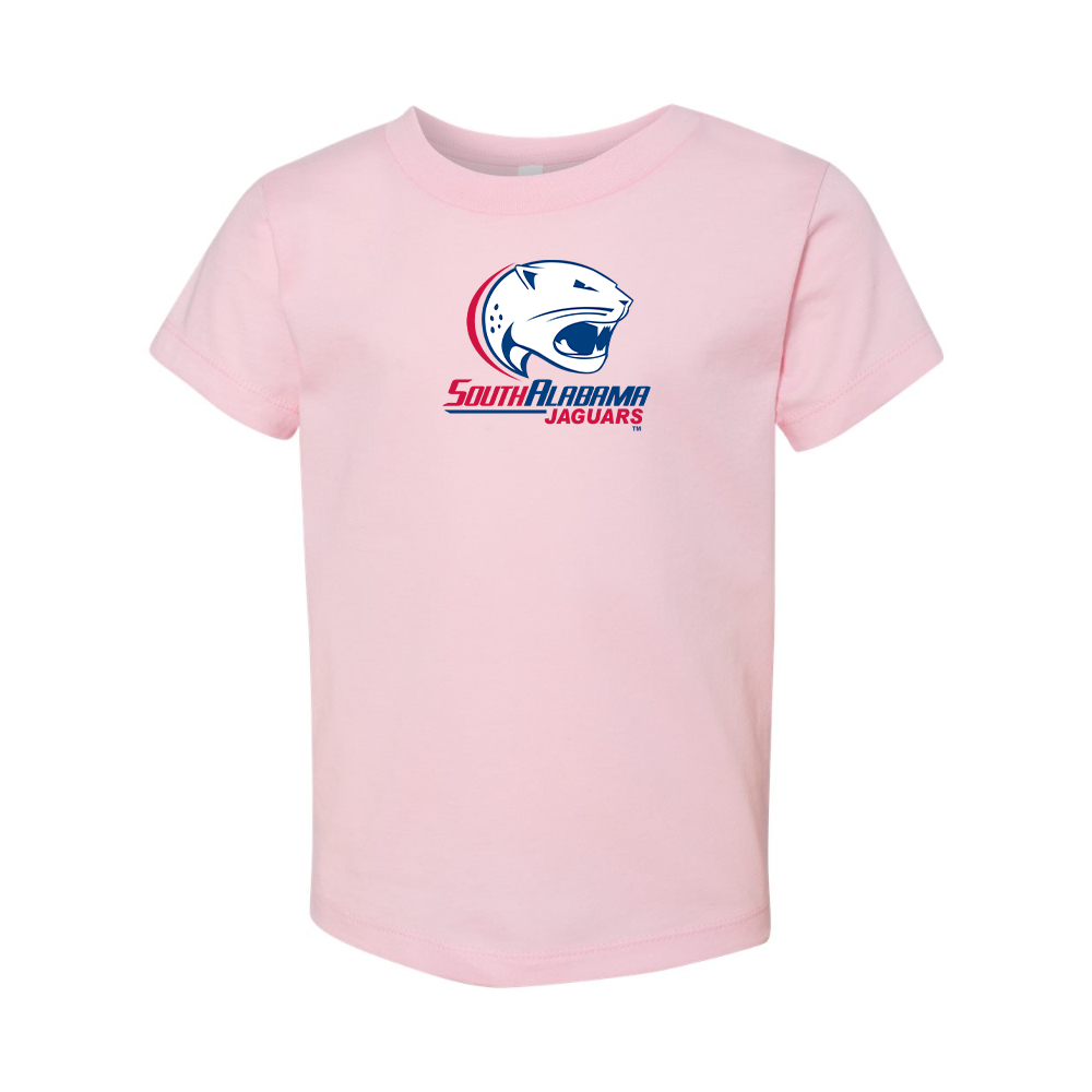 South Alabama Jaguars Logo BELLA  CANVAS Toddler Jersey Tee