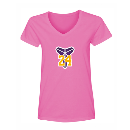 Women's Kobe Bryant Mamba 24 V-Neck T-Shirt