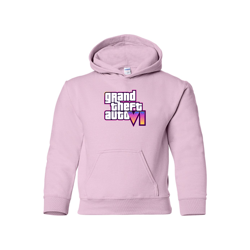 Youth Kids GTA 6 Grand Theft Auto VI Pullover Hoodie Game