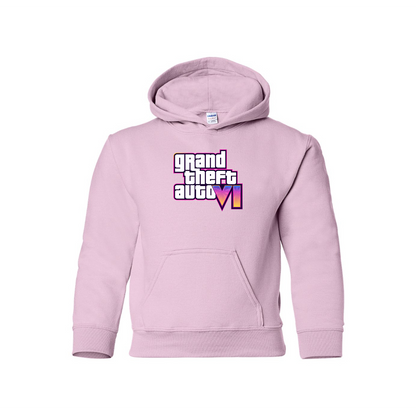 Youth Kids GTA 6 Grand Theft Auto VI Pullover Hoodie Game