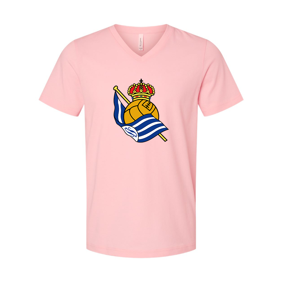 Men’s  Real Sociedad FC  - BELLA + CANVAS - Jersey V-Neck Tee - 3005