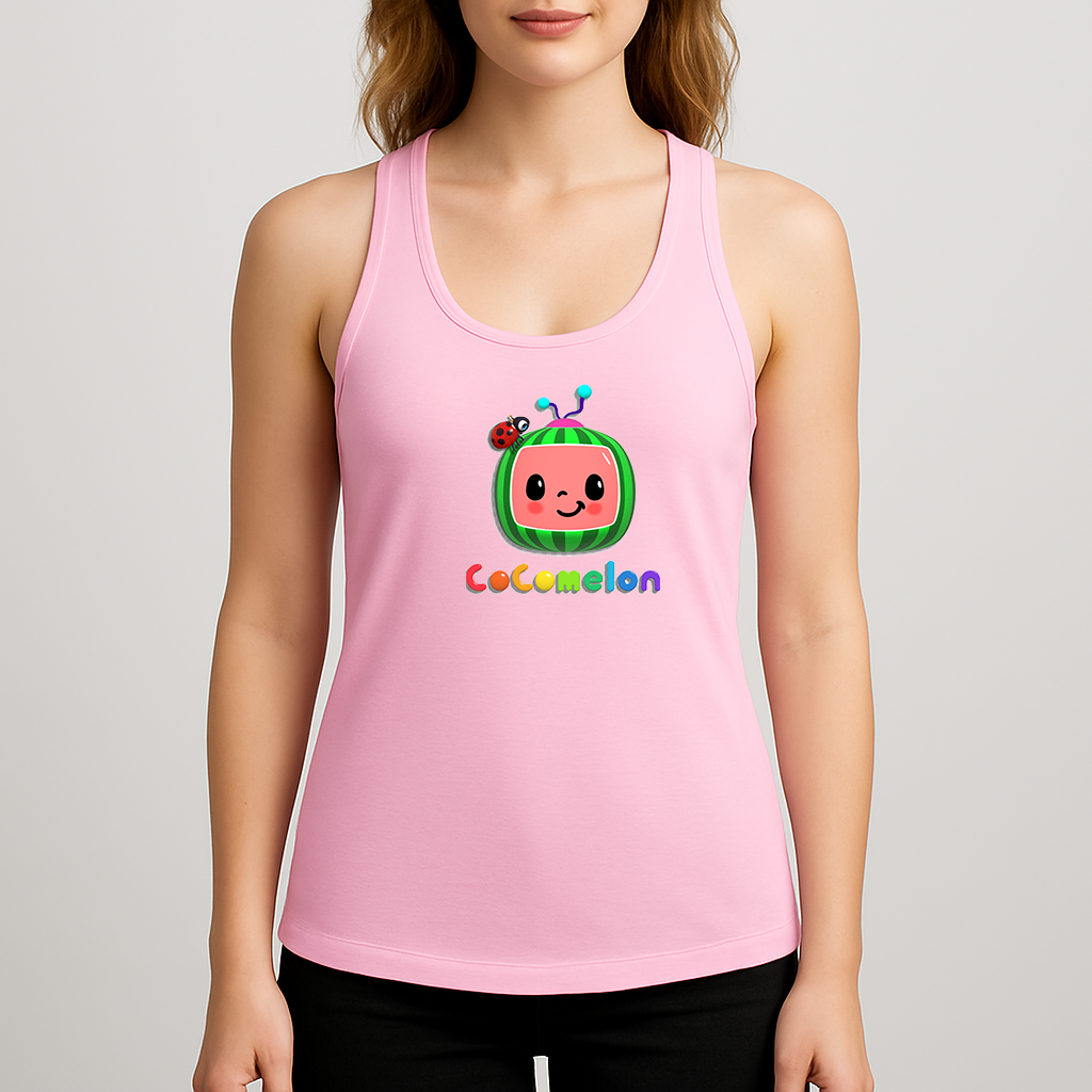 Women's Cocomelon Cartoon Racerback Tank Top