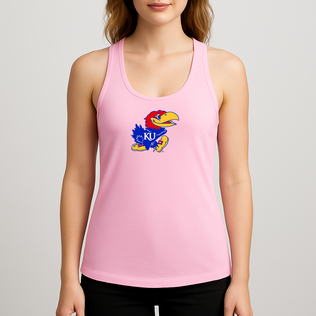 Women's Kansas Jayhawks Logo Next Level Ideal Racerback Tank
