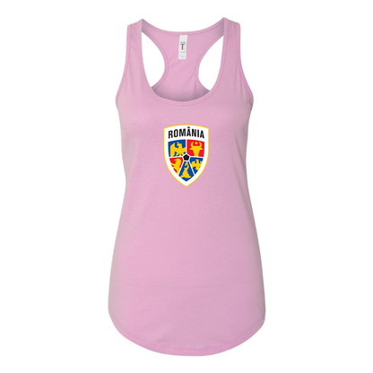 Women's Romania National Soccer Team Racerback Tank Top