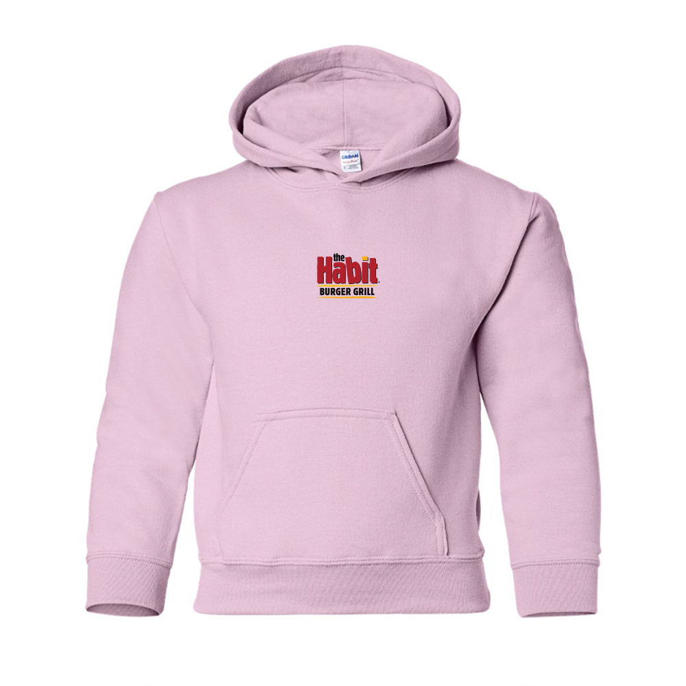 Youth The Habit Burger Grill Logo Pullover Hoodie