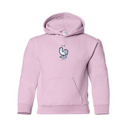 Youth Kids France National Soccer Team  Pullover Hoodie