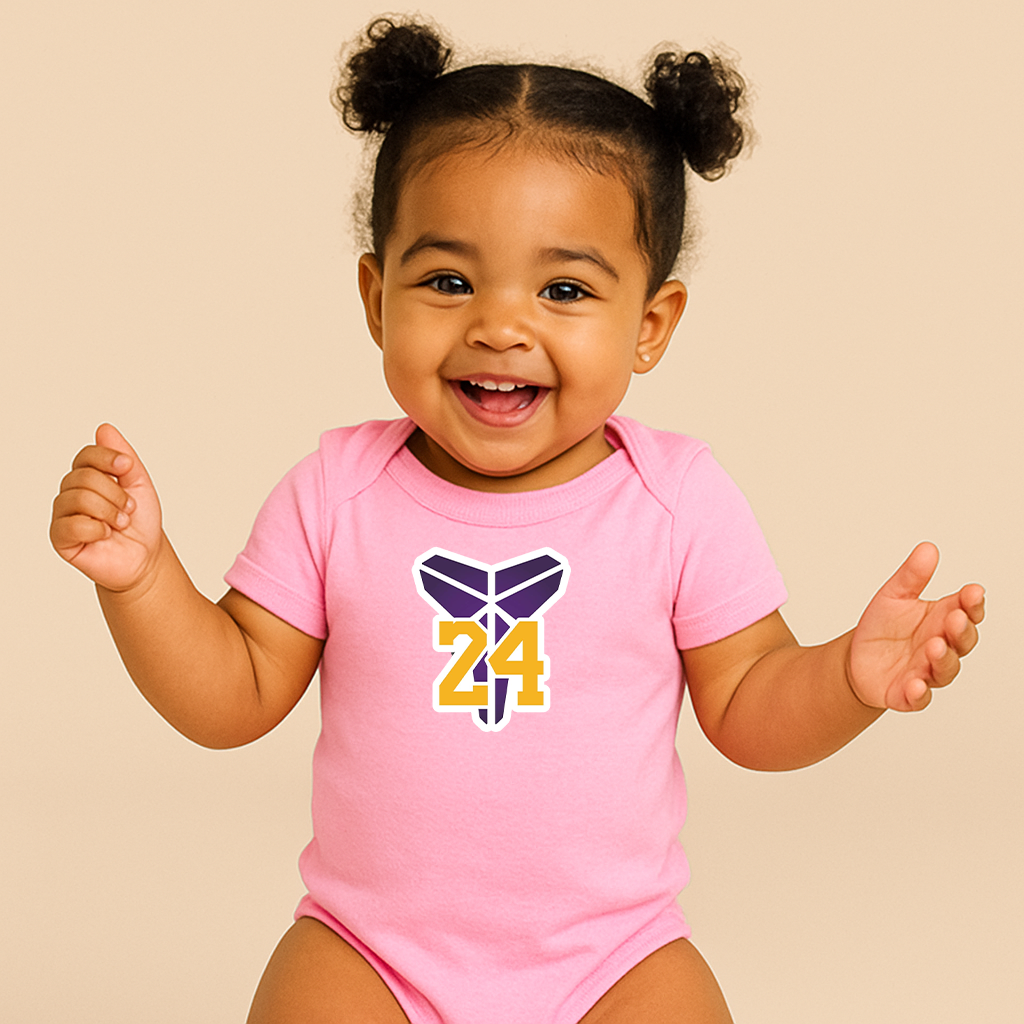 Kobe Bryant Mamba 24 Baby Romper Onesie