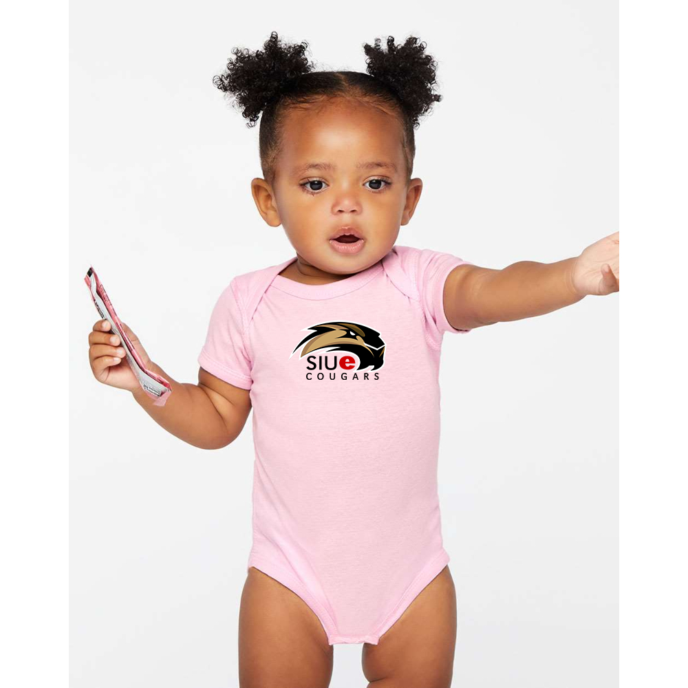 SIU Edwardsville Cougars Logo  Rabbit Skins Infant Baby Rib Bodysuit