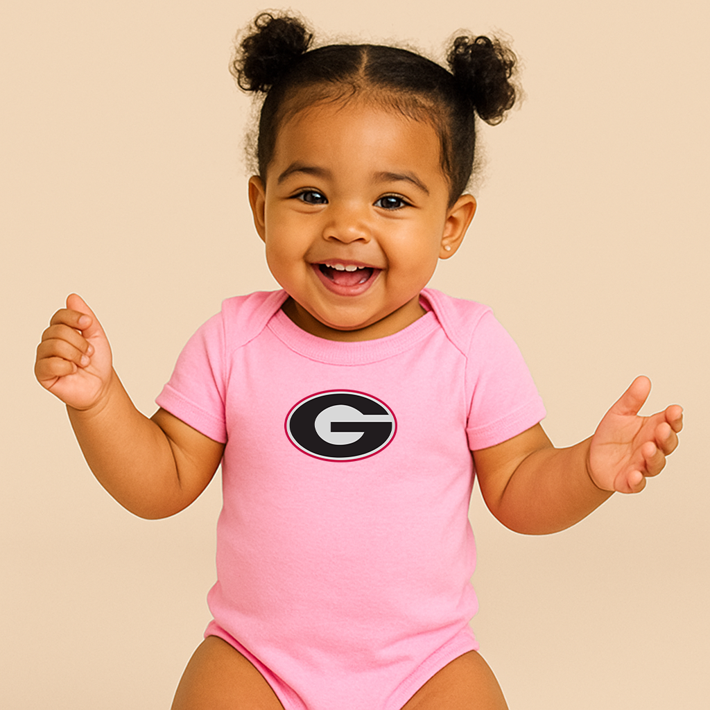 George Georgia Bulldogs Logo Baby Romper Onesie