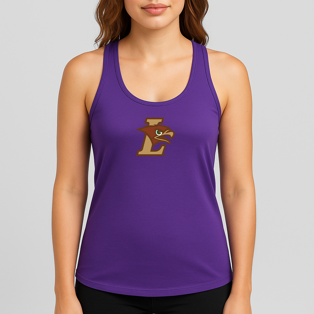 Women's Lehigh Mountain Hawks Logo Next Level Ideal Racerback Tank