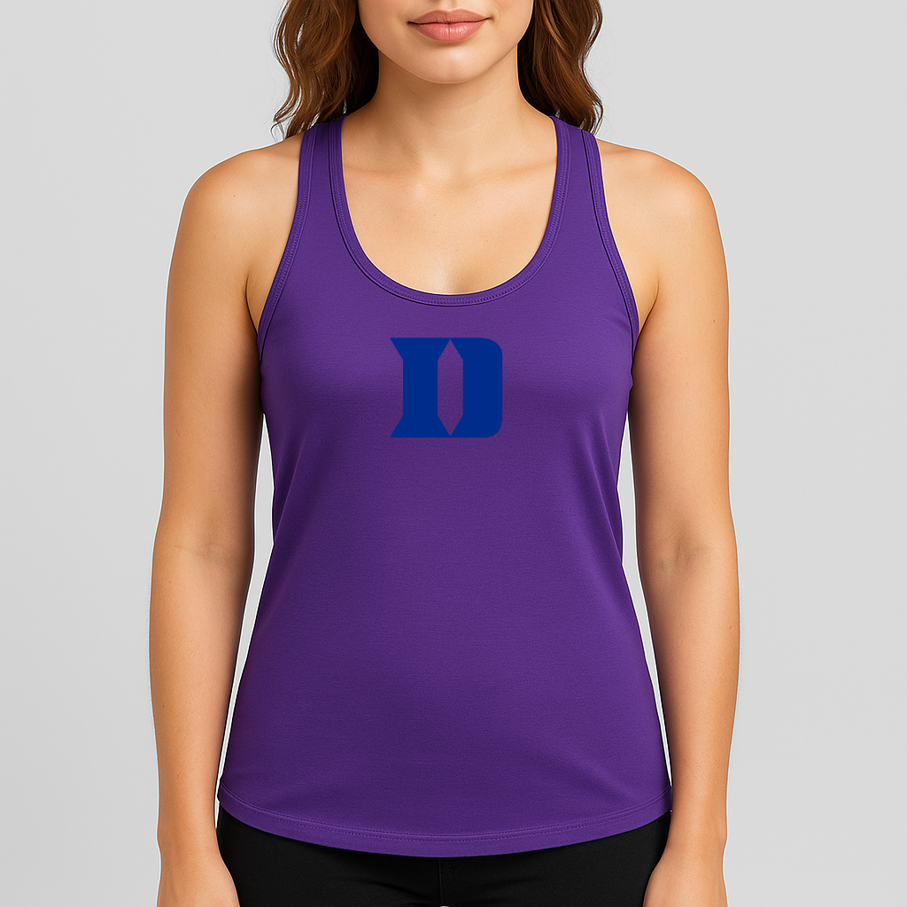 Women's Duke Blue Devils Logo Next Level Ideal Racerback Tank