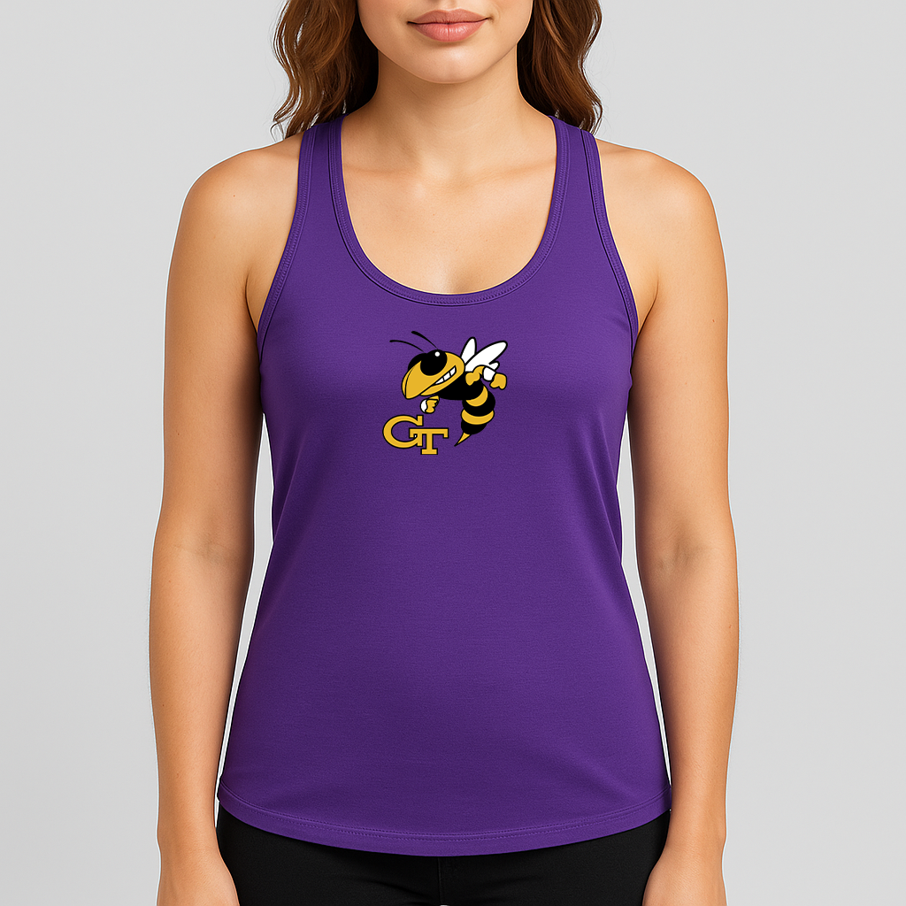 Women's Georgia Tech Yellow Jackets Logo Next Level Ideal Racerback Tank