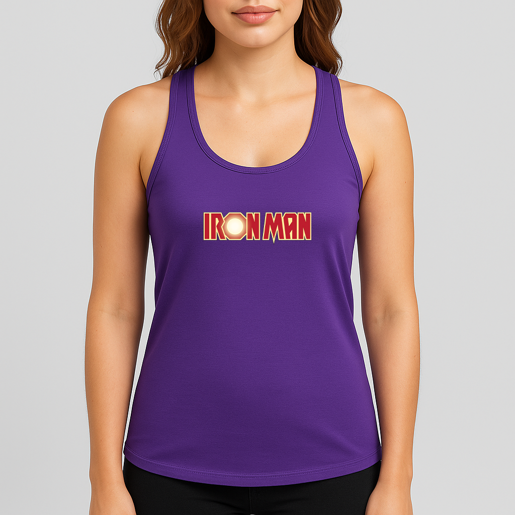 Women's Iron Man Marvel Superhero Racerback Tank Top