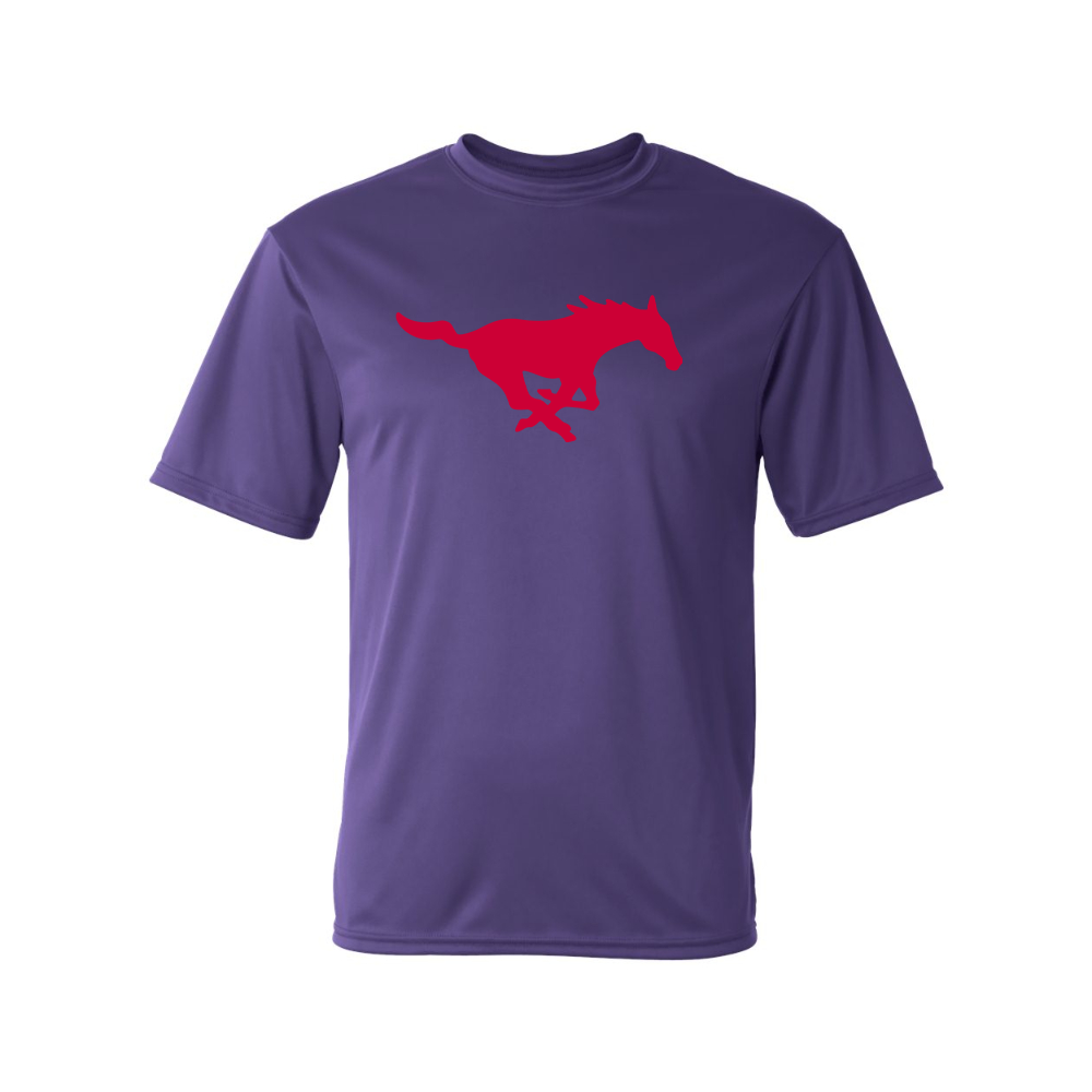 Men's SMU Mustangs Logo Polyester T-Shirt