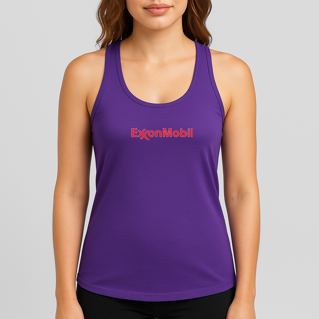 Women's Exxon Mobil Gas Station Racerback Tank Top
