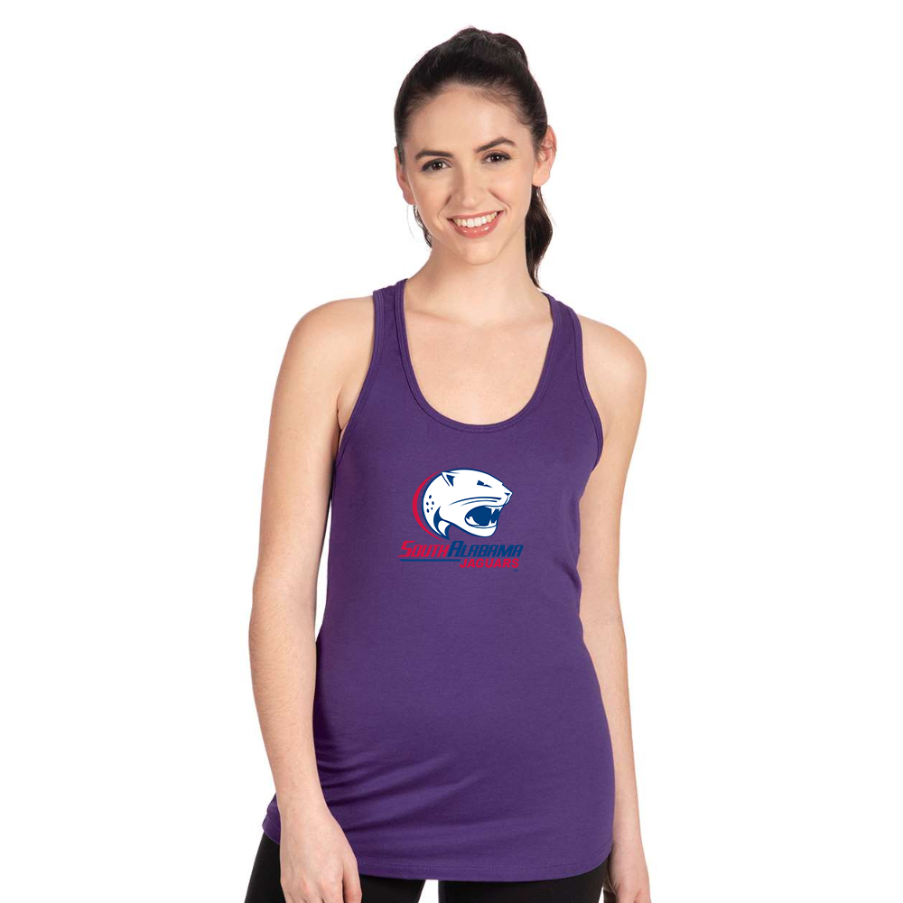 Women's South Alabama Jaguars Logo Next Level Ideal Racerback Tank
