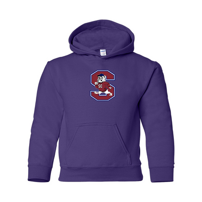 Youth South Carolina State Bulldogs Logo Gildan Heavy Blend  Hooded Sweatshirt