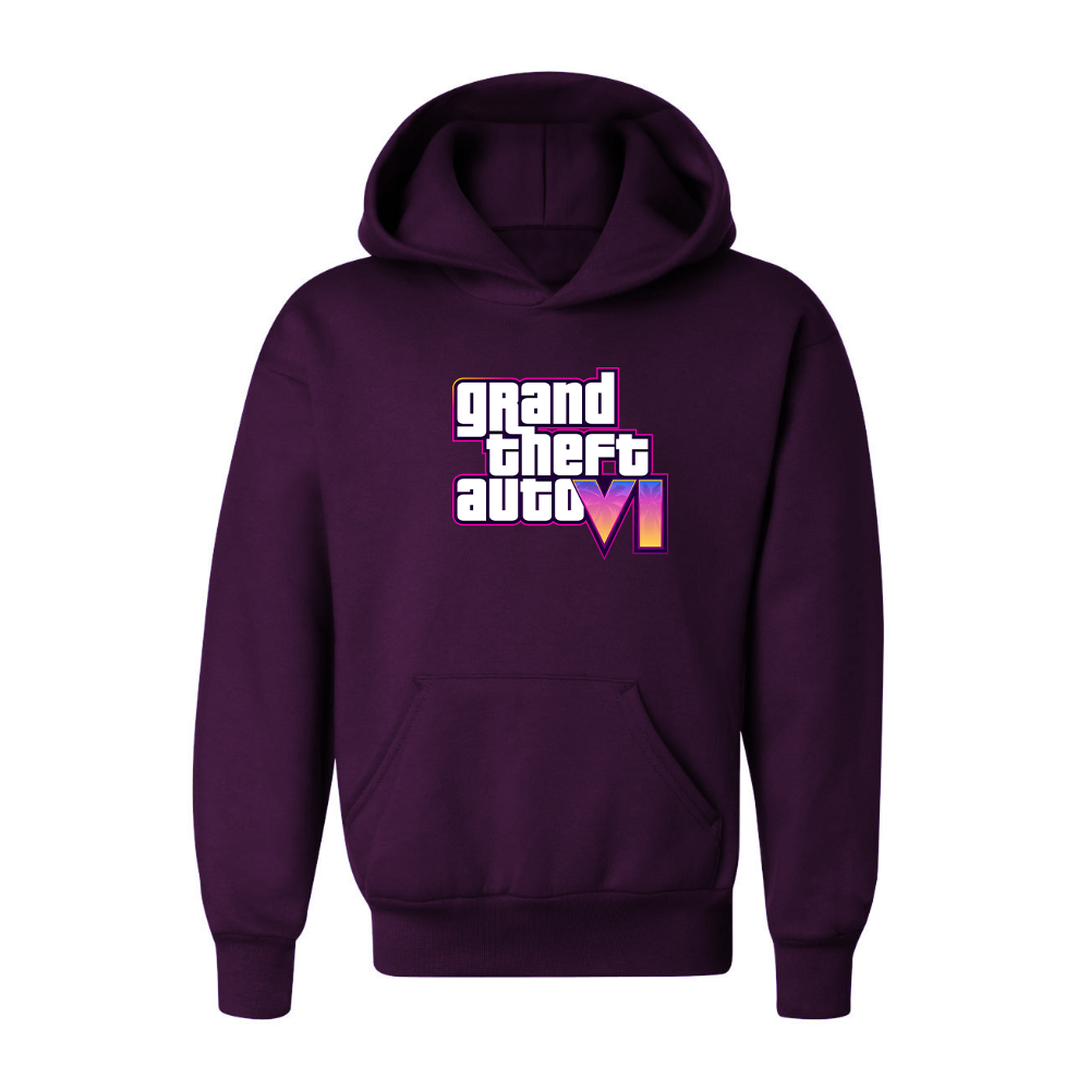 Youth Kids GTA 6 Grand Theft Auto VI Pullover Hoodie Game