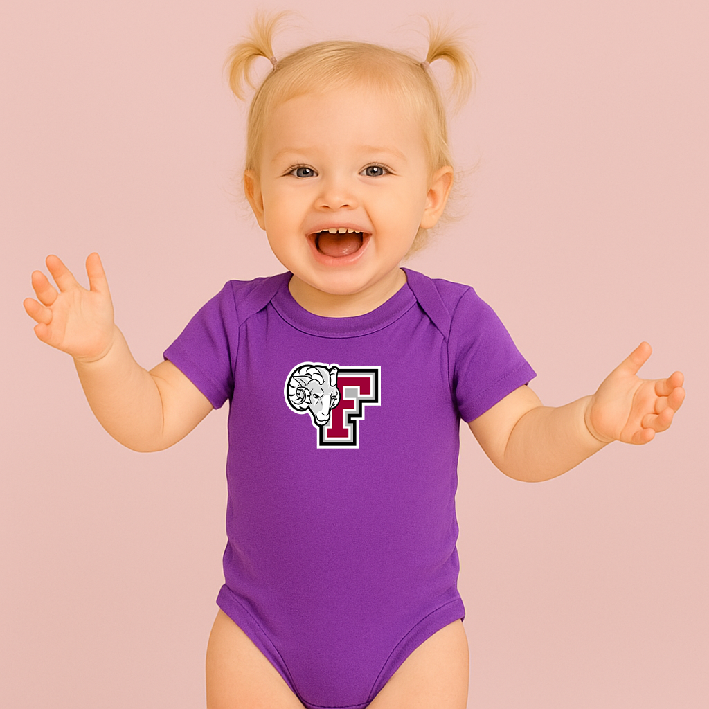 Fordham Rams Logo Baby Romper Onesie