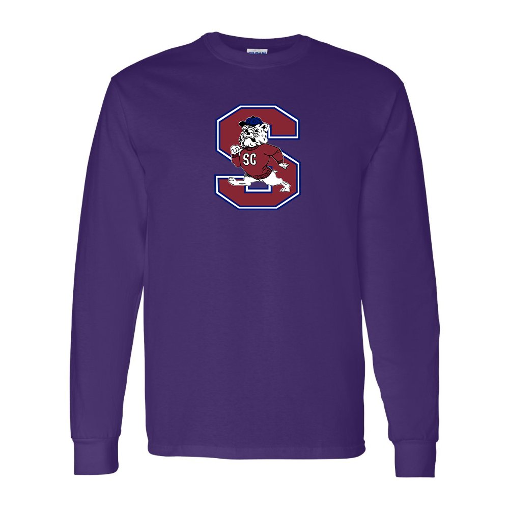 Men's South Carolina State Bulldogs Logo Gildan Heavy Cotton Long Sleeve T-Shirt