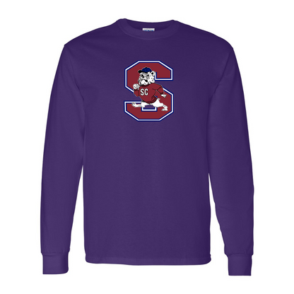 Men's South Carolina State Bulldogs Logo Gildan Heavy Cotton Long Sleeve T-Shirt