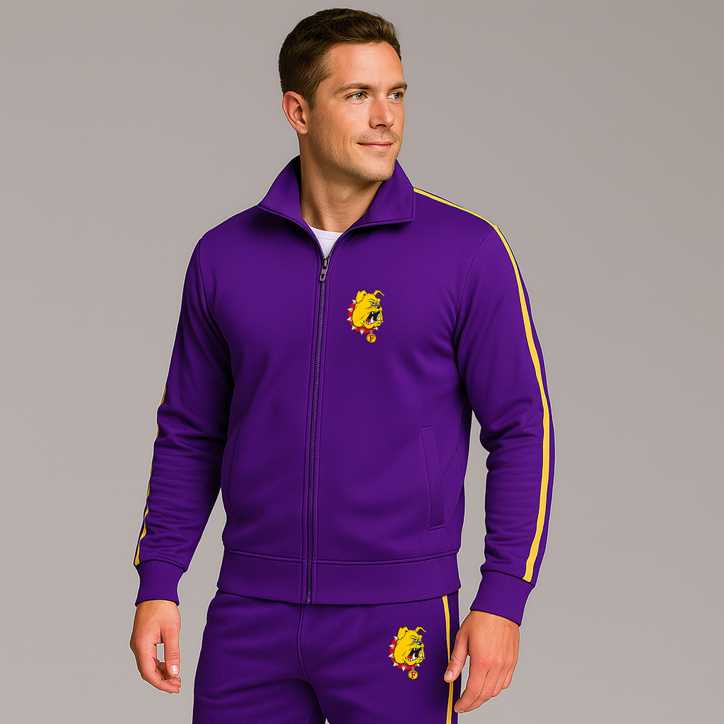 Men's Ferris State Bulldogs Logo Dri-Fit TrackSuit