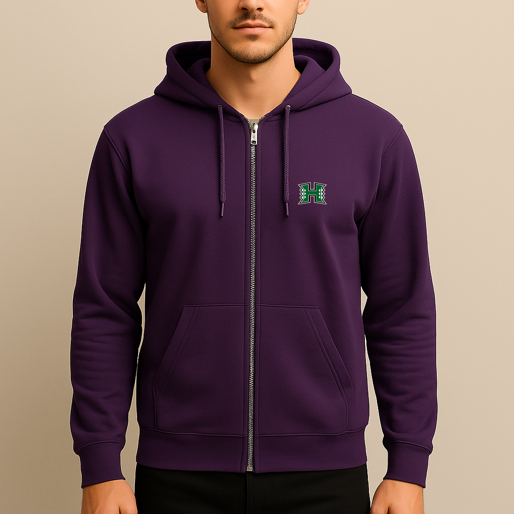 Men's Hawaii Warriors Logo Zipper Hoodie