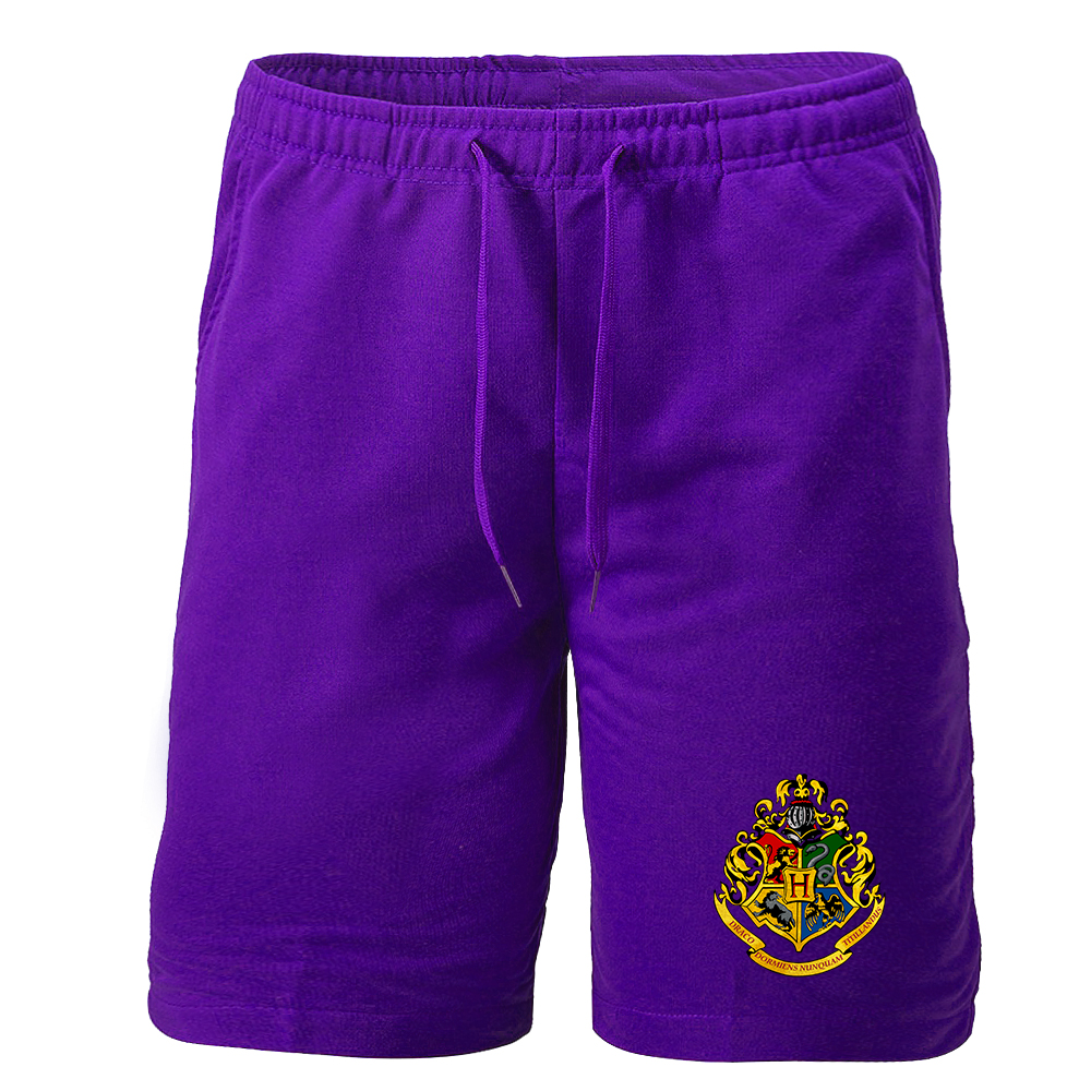 Men's Hogwarts Emblem Harry Potter Movie Athletic Fleece Shorts