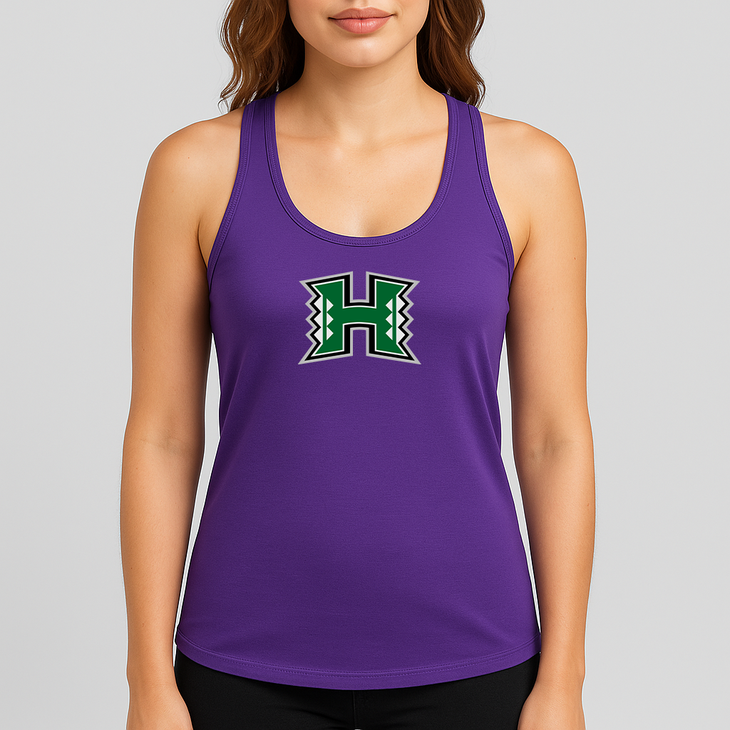 Women's Hawaii Warriors Logo Next Level Ideal Racerback Tank
