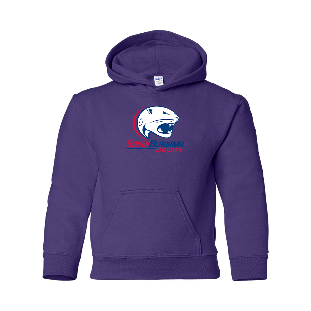 Youth South Alabama Jaguars Logo Gildan Heavy Blend  Hooded Sweatshirt