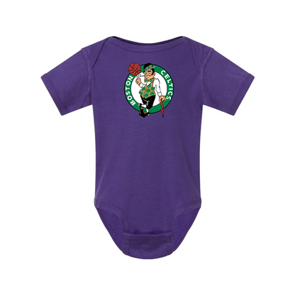Boston Celtics Logo Rabbit Skins Infant Baby Rib Bodysuit