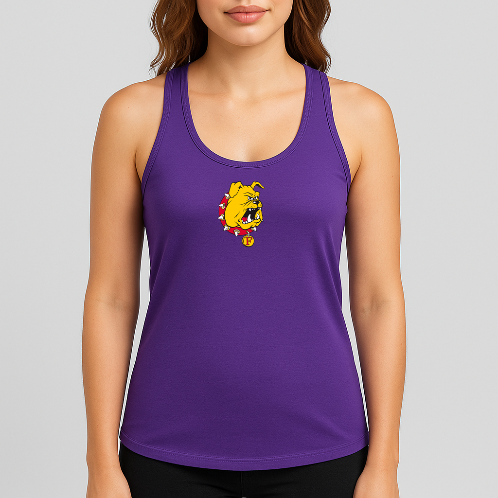 Women's Ferris State Bulldogs Logo Next Level Ideal Racerback Tank