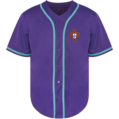 Men's Portugal National Soccer Team Baseball Jersey