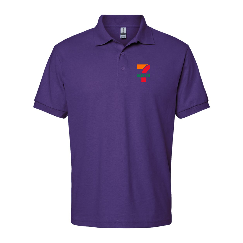 Men's 7 Eleven Logo Gildan Dry Blend Jersey Polo