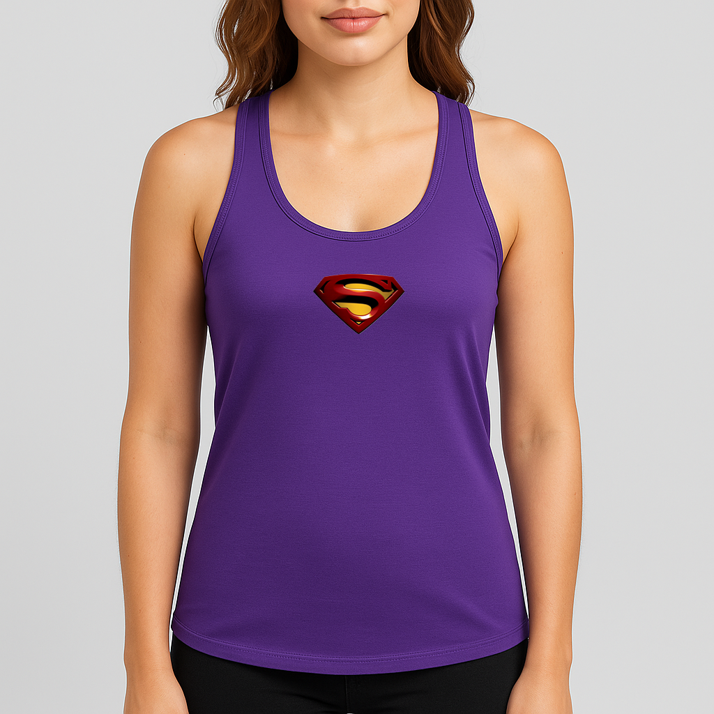 Women's Superman Superhero Racerback Tank Top