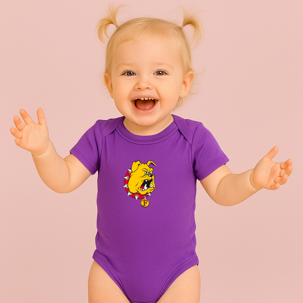 Ferris State Bulldogs Logo Baby Romper Onesie