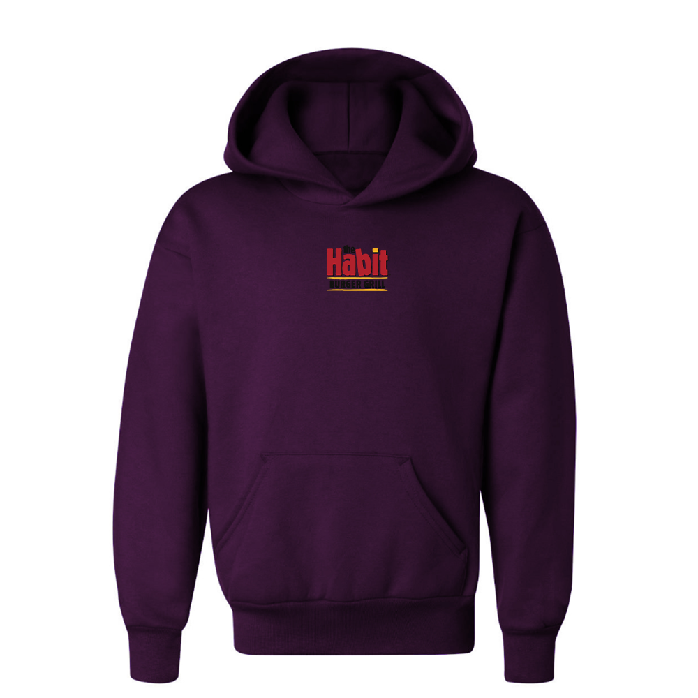 Youth The Habit Burger Grill Logo Pullover Hoodie