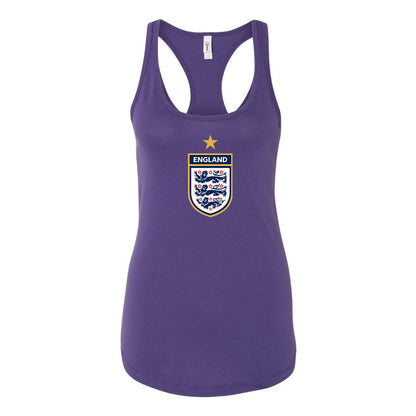 Women's England National Soccer Team  Racerback Tank Top
